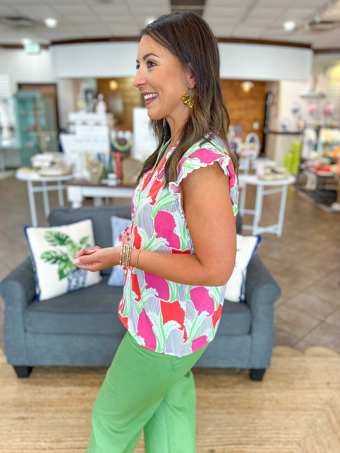 Mary Square Kira Top | Color Me Sweet Coral
