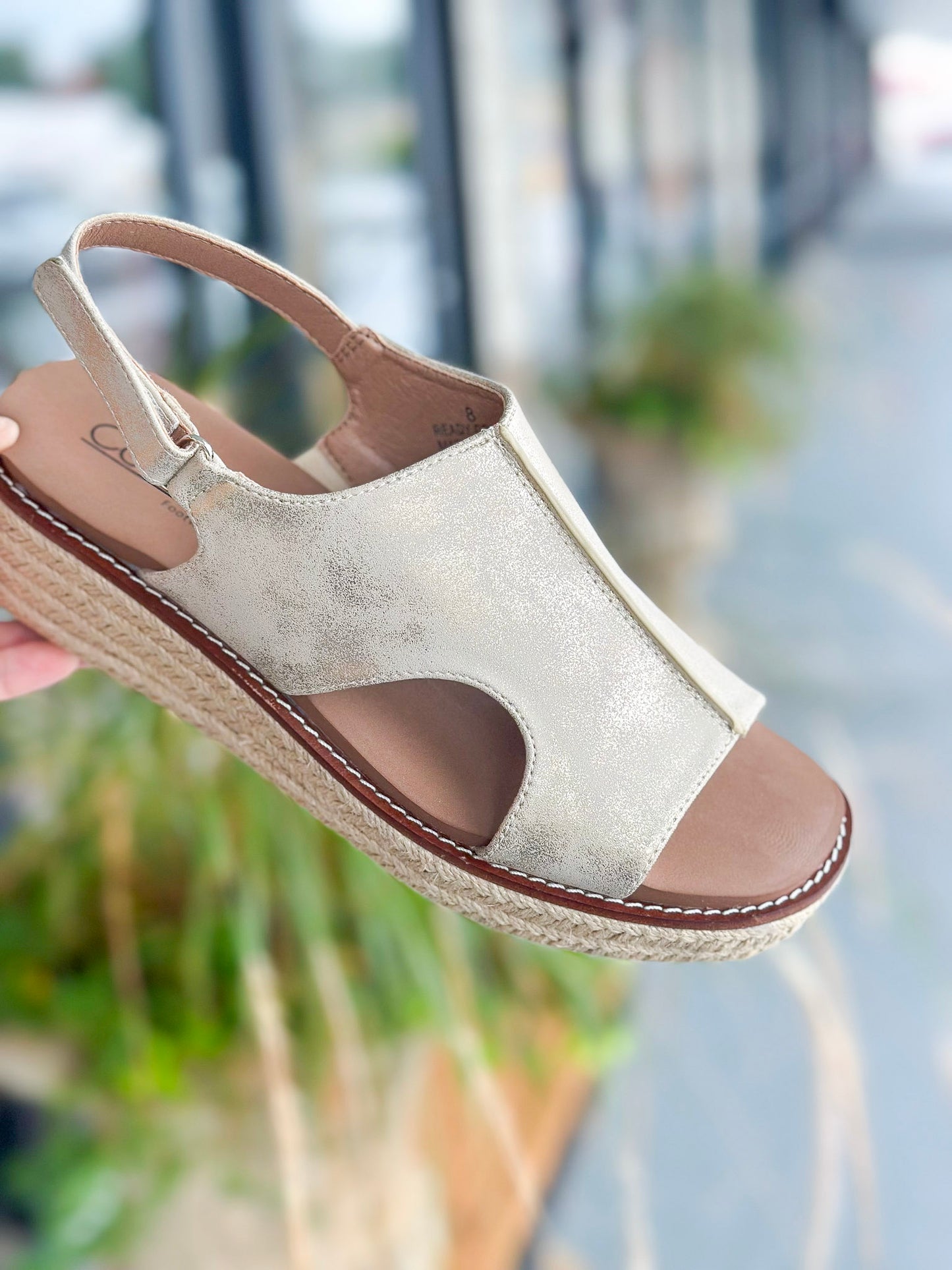 Ready Or Not Wedge in Gold Metallic