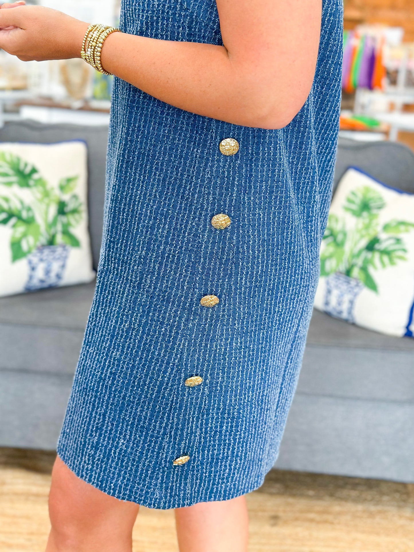 Chic Summer Style Tweed Dress