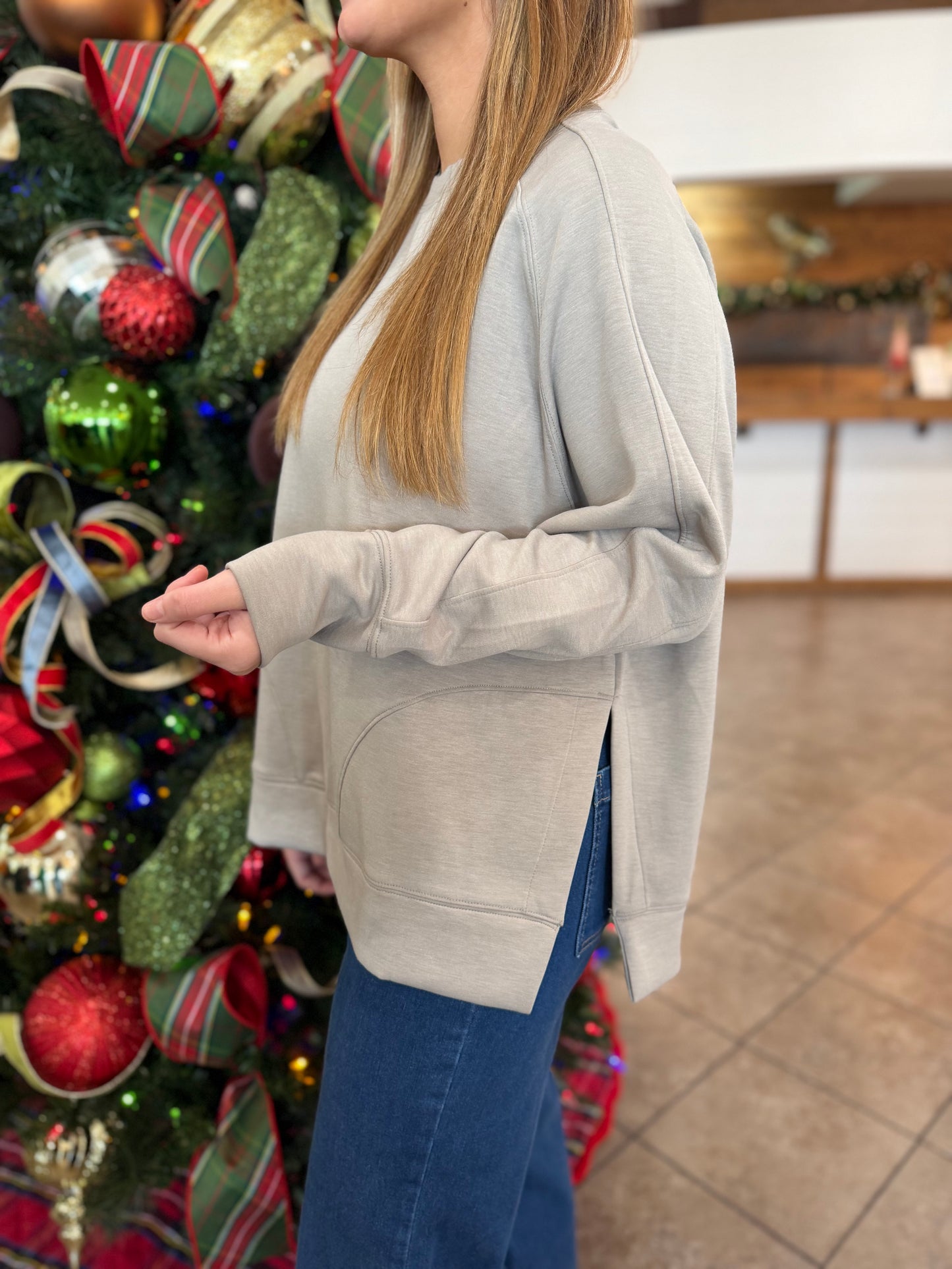 The Sloane Scuba Pullover in Ash Mocha