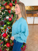 Winter Warmth Sweater in Dusty Teal