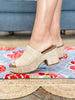 The Estella Platform Sandals in Raffia