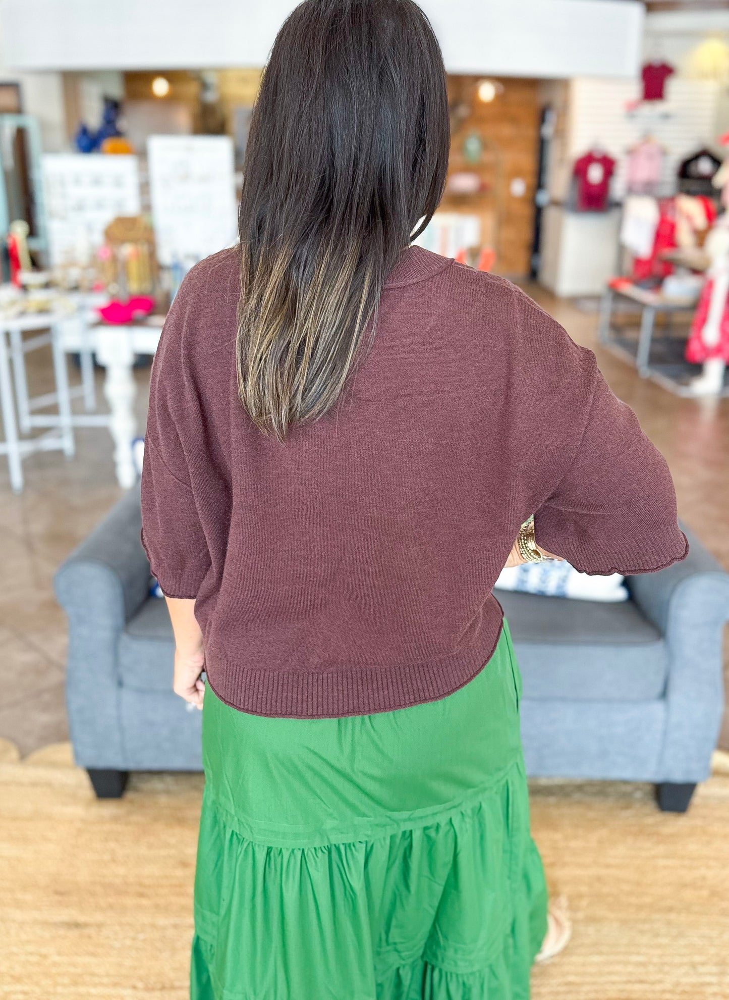 Mocha Luxe Sweater Top