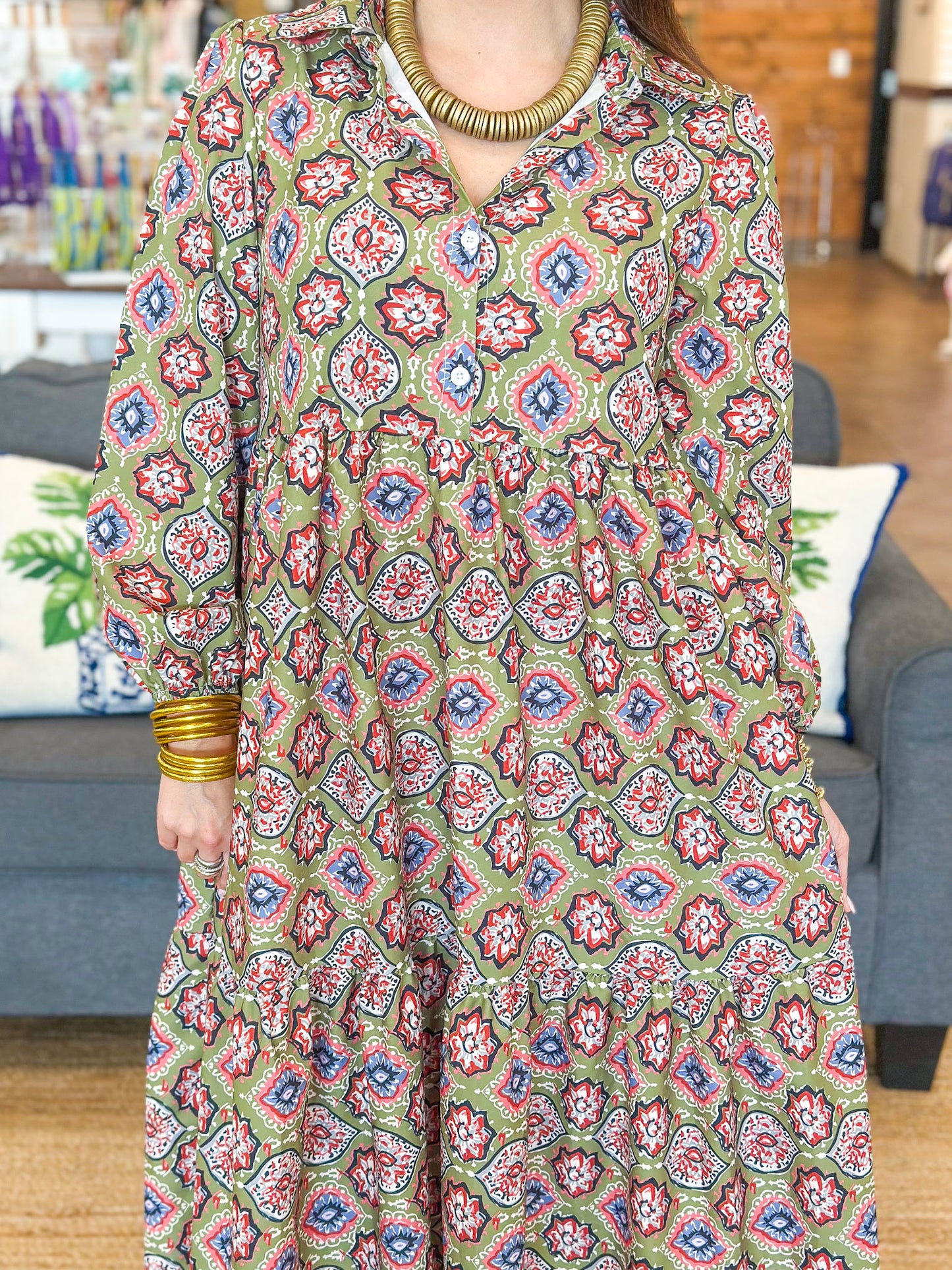 Whispers of Autumn Midi Dress