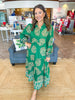 Sunday in Autumn Midi Dress in Green