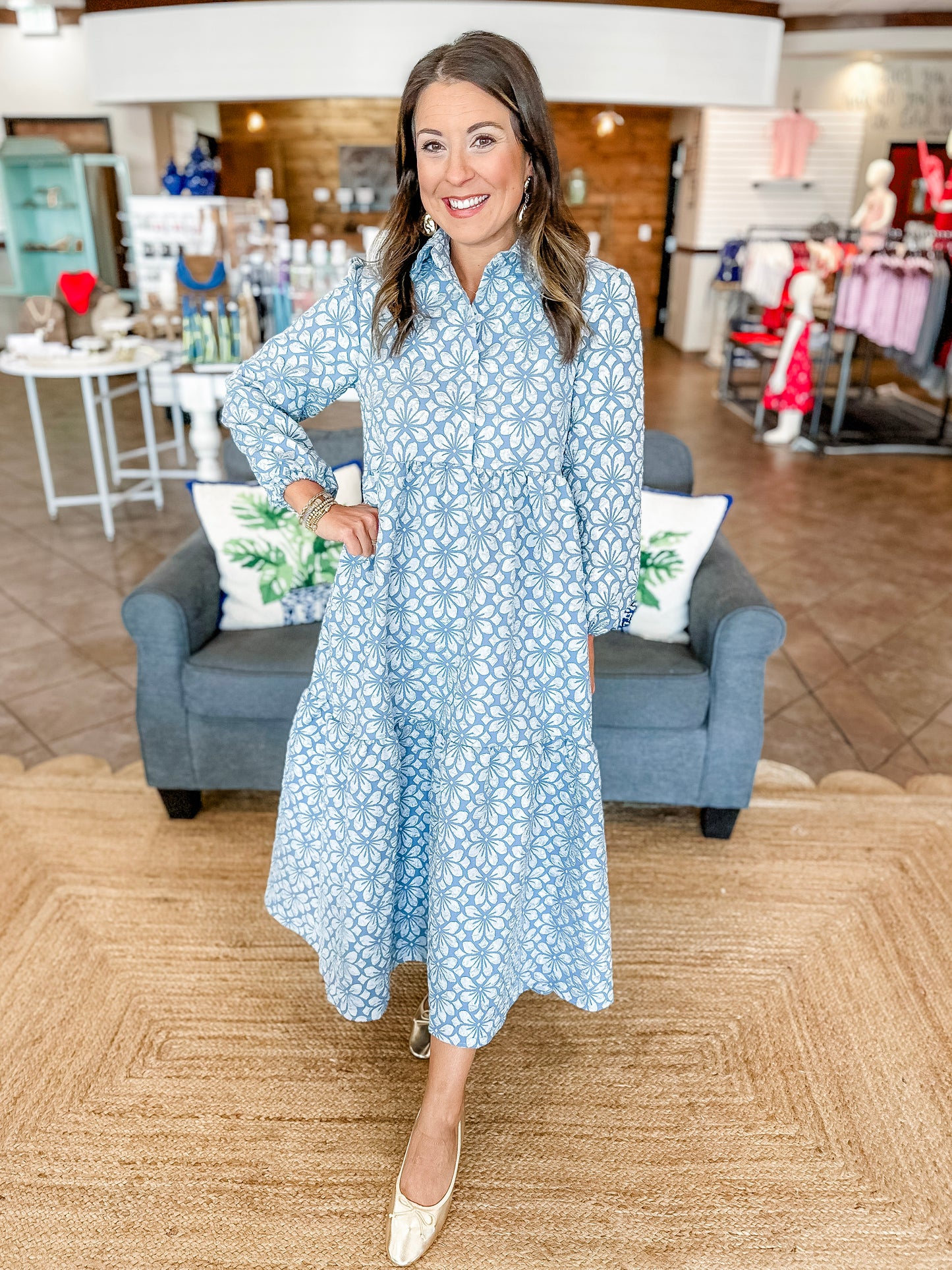 Floral Fade Midi Dress