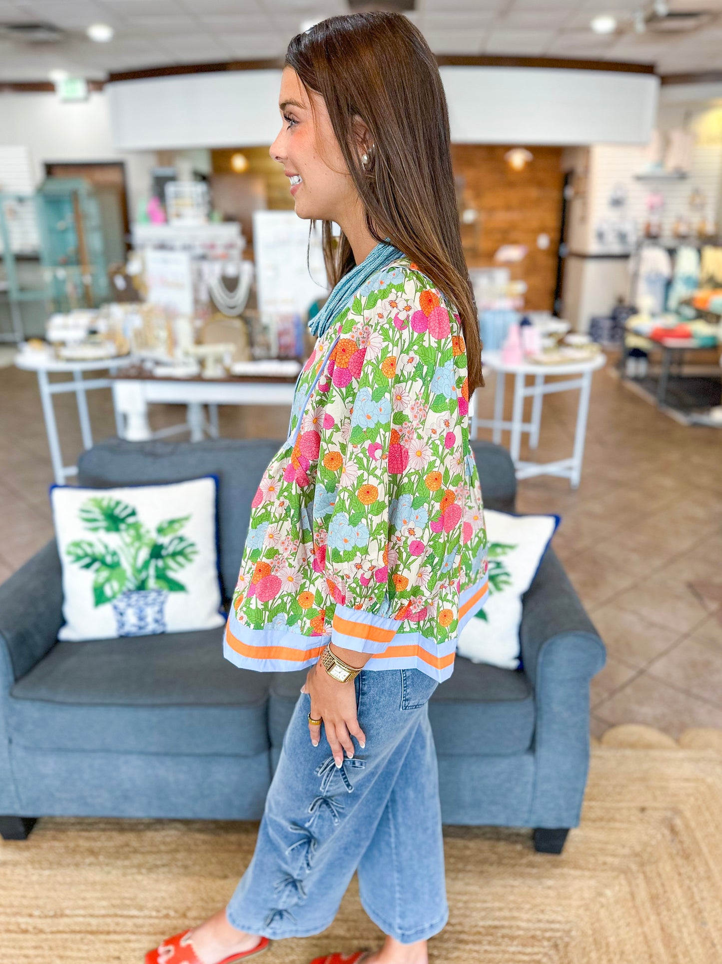 Charming Glance Tie Top
