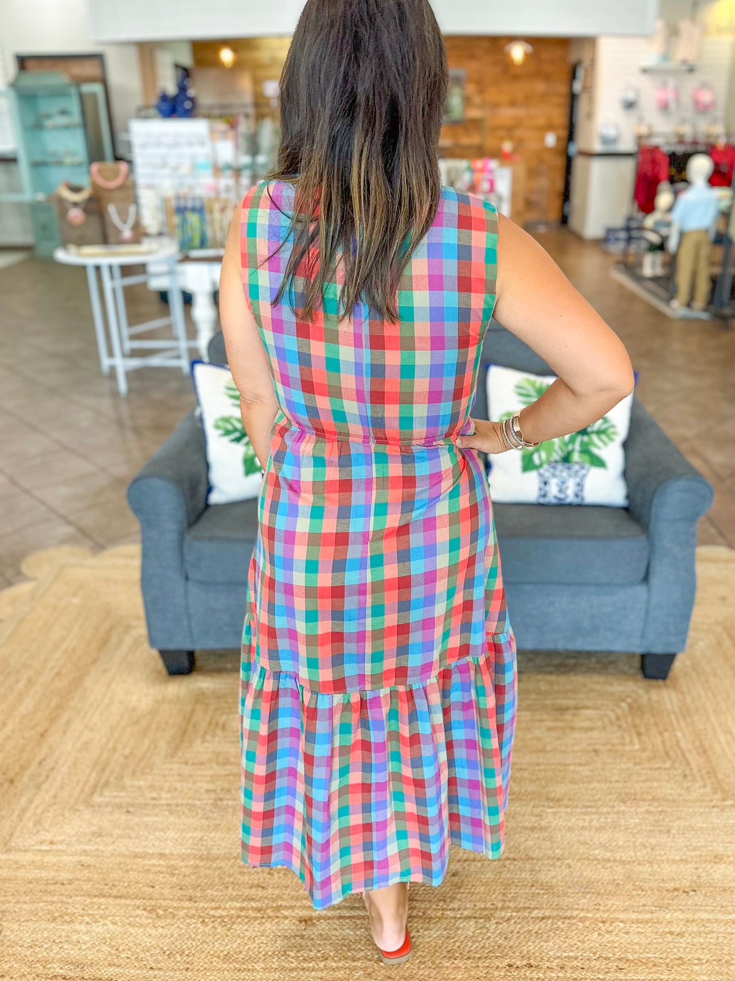 Plaid About You Midi Dress