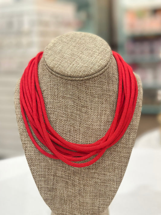 Lana Rope Necklace in Red