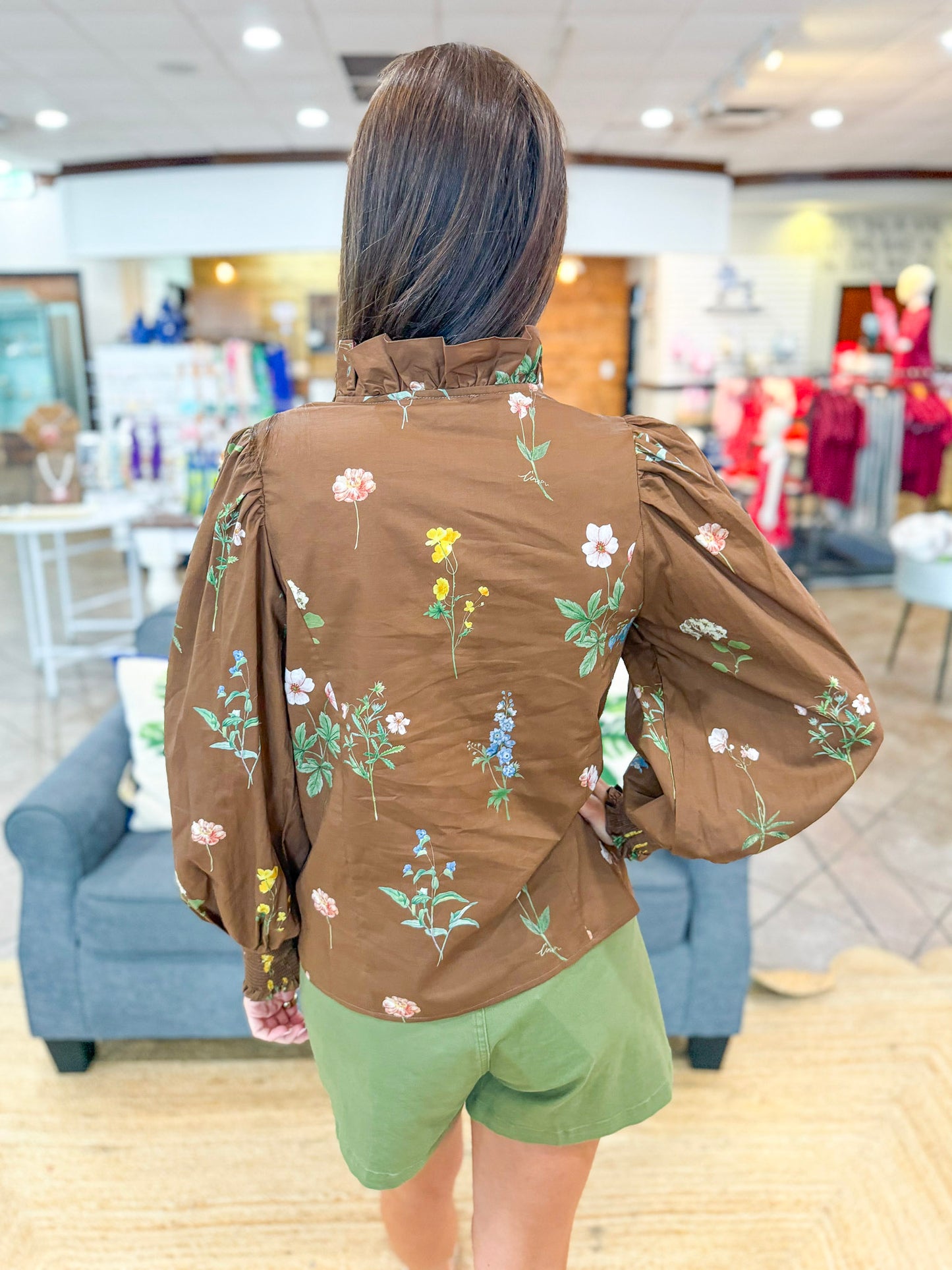 Ivy of Fall Top in Brown