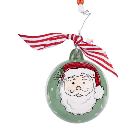Santa Face Ball Ornament