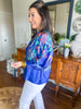 The Palm Grove Blouse in Royal