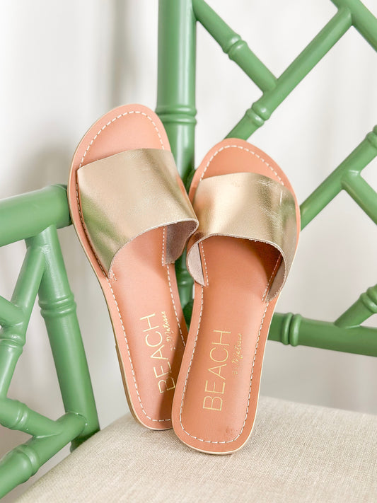 Matisse Cabana Slide Sandal in Gold
