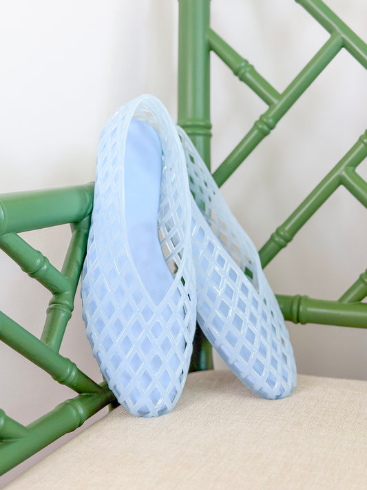 The Amalfi Jelly Flats in Light Blue