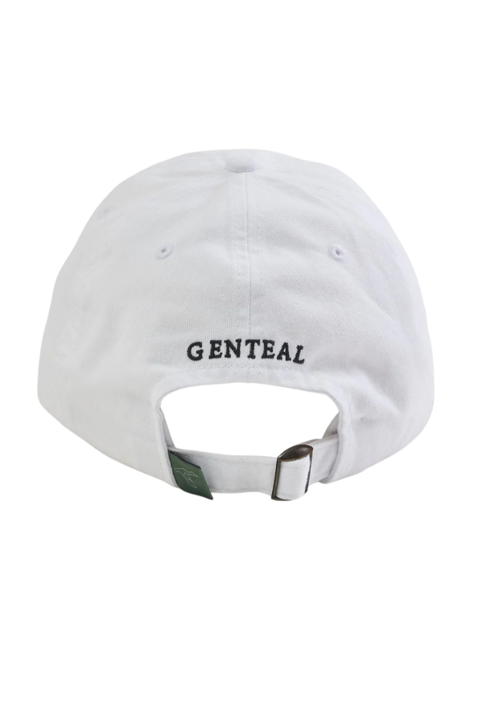 Gen Teal | White Cotton Twill Patch Hat