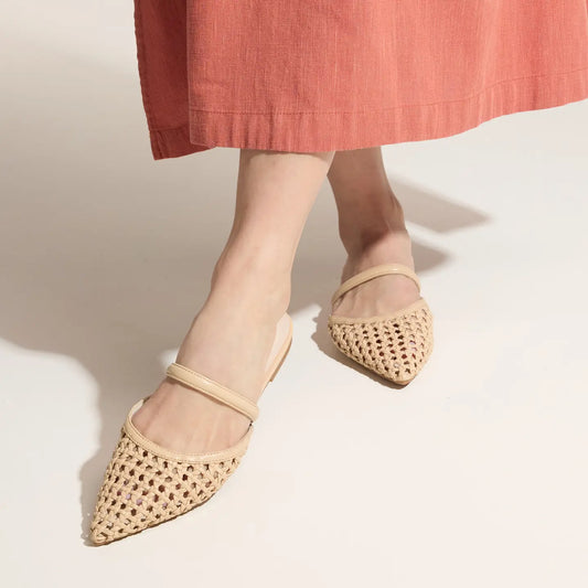 Justine Flats in Bone