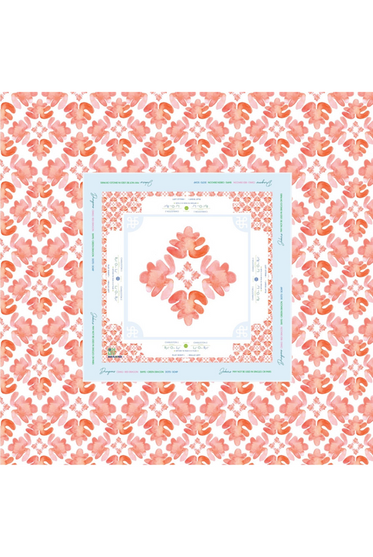 Pop of Poppy Instructional Mahjong Tablecloth