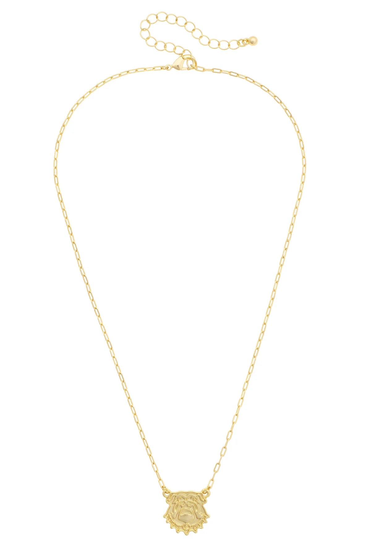 Georgia Bulldogs 24k Stamped Logo Necklace