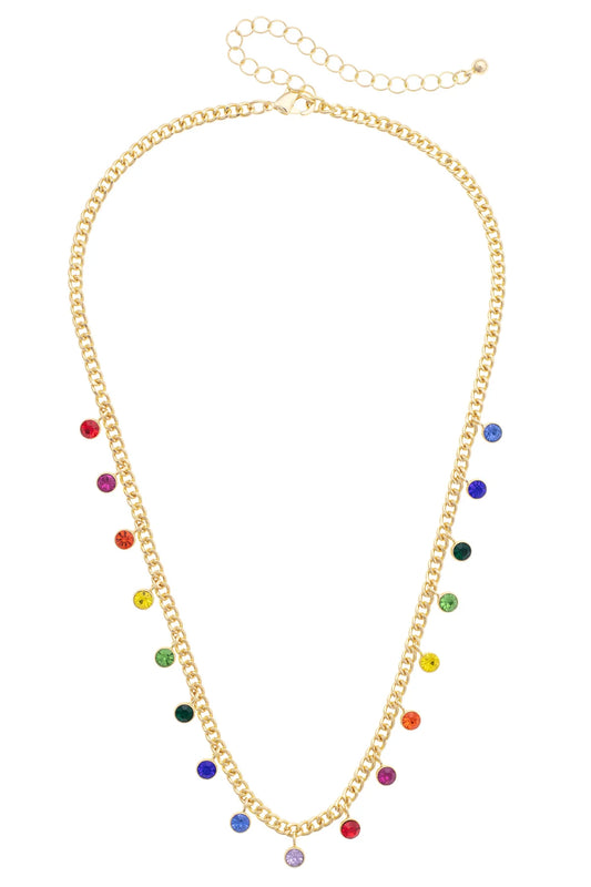 Wilder Gemstone Drip Necklace in Multi