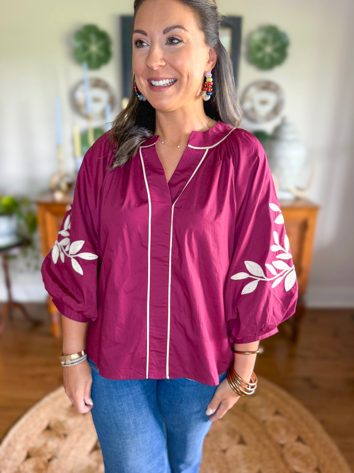 Burgundy Vine Blouse