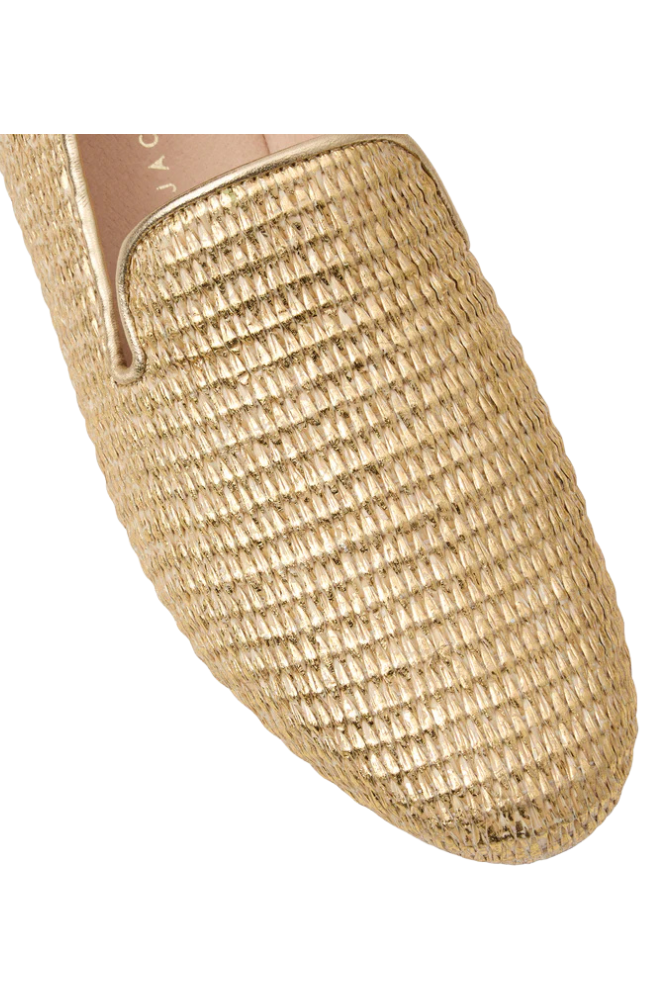 Jack Rogers | Bradley Raffia Loafer in Gold