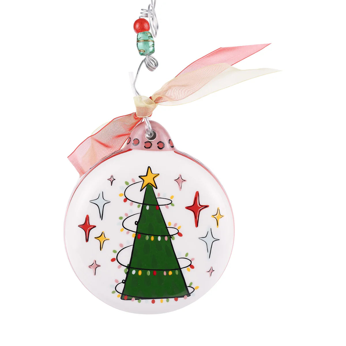 Colorful Merry and Bright Puff Ornament