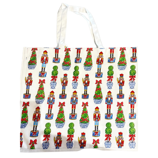 Jane Marie Festive Nutcracker Large Tote