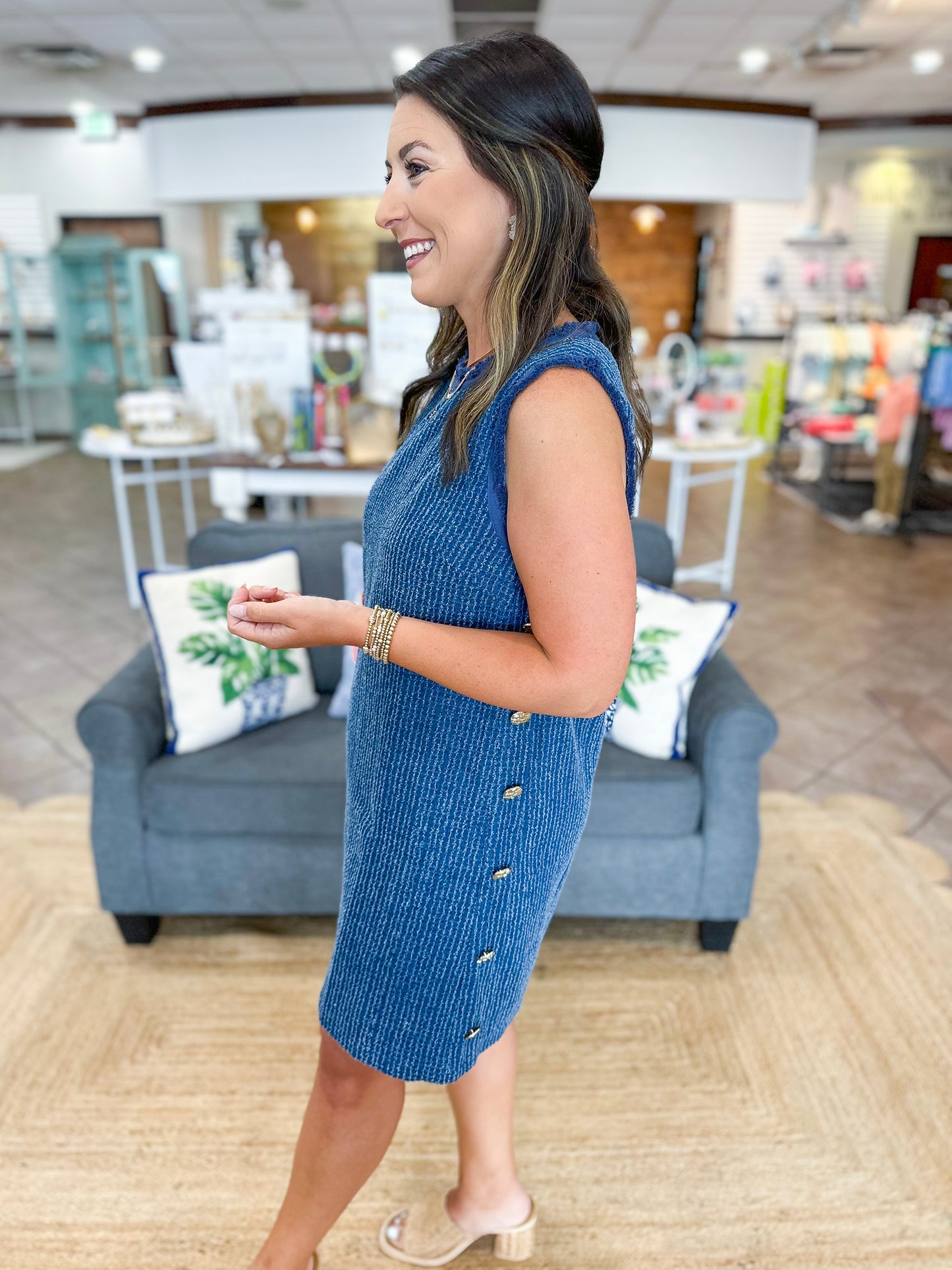 Chic Summer Style Tweed Dress