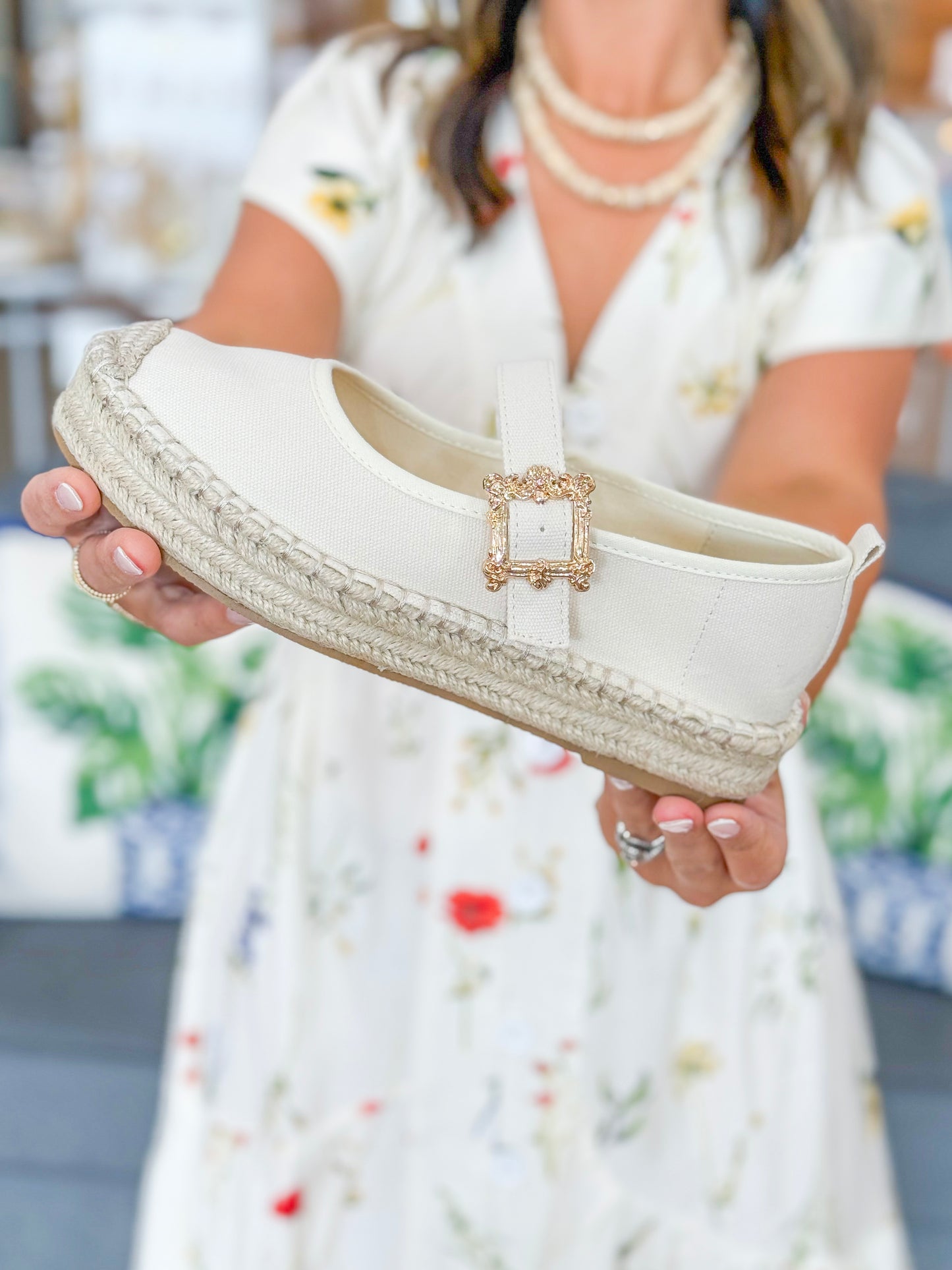 The Wynonna Espedrille in Beige