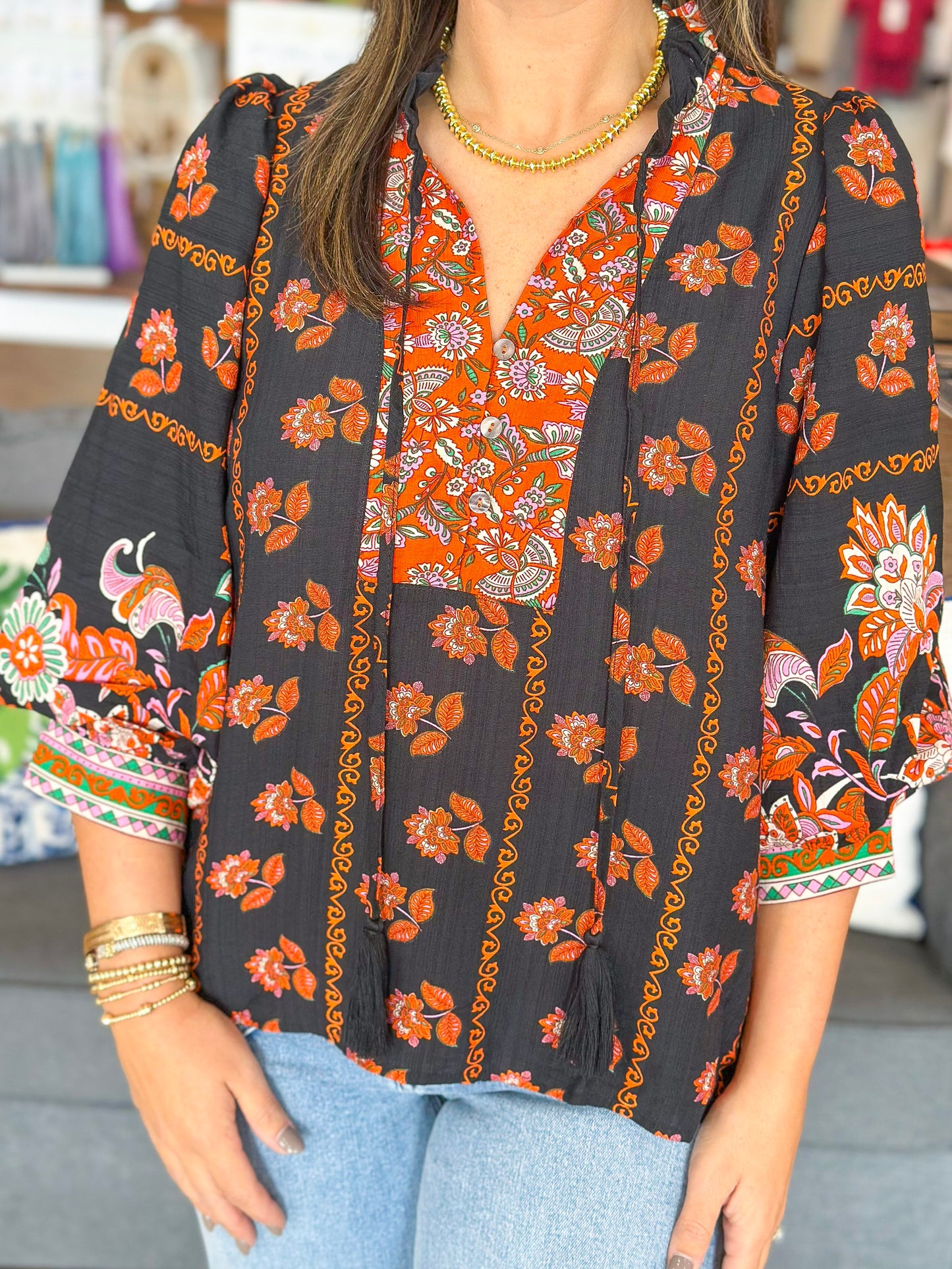 Midnight Bloom Top