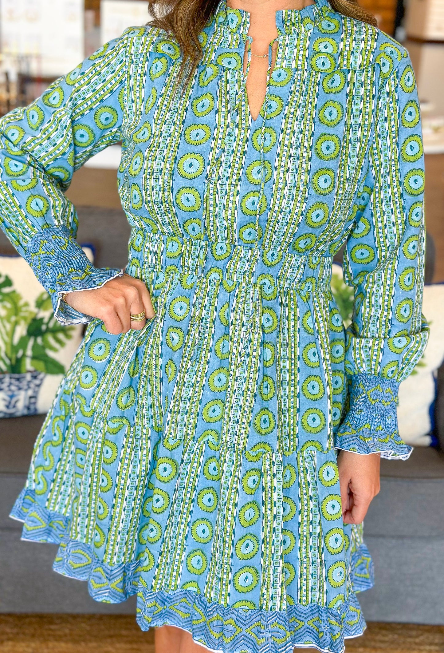 Victoria Dunn Nicole Dress in Gilded Ivy