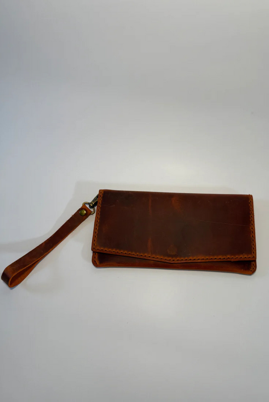 Golden Leather Co. Wristlet Clutch Wallet