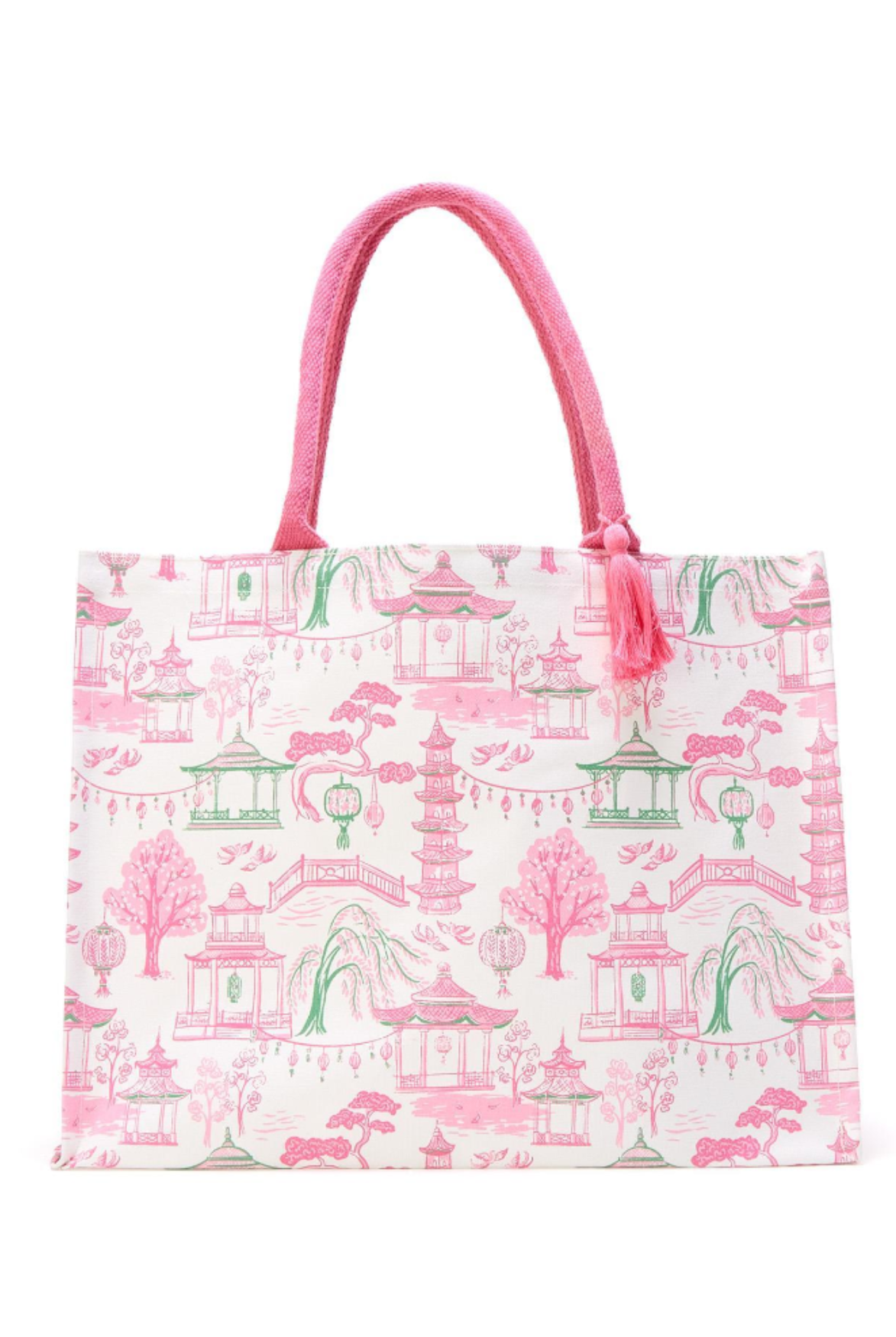 Mahjong Block Print Tote Bag