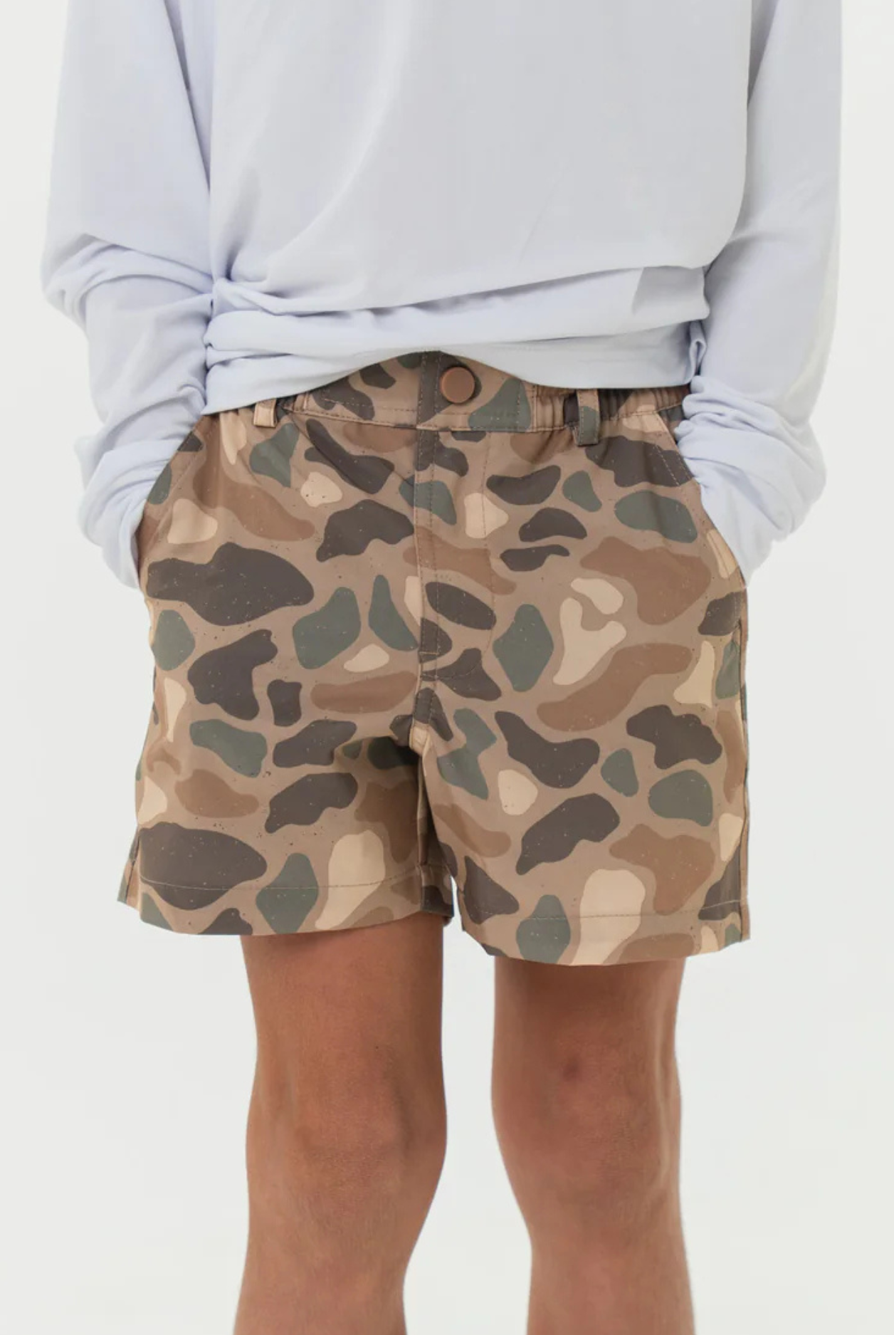 Burlebo Youth Everyday Short - Pintail Camo - Brown Pocket
