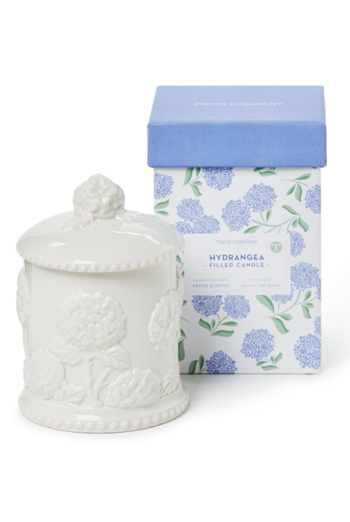 Hydrangea Filled Scented Candle in Gift Box