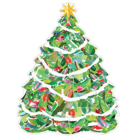 Green Christmas Tree Posh Die-Cut Placemat