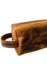 Golden Leather Toiletries Bag