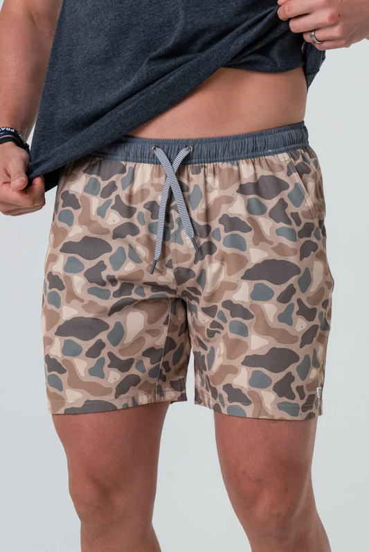 Burlebo Athletic Short - Pintail Camo - Grey Liner