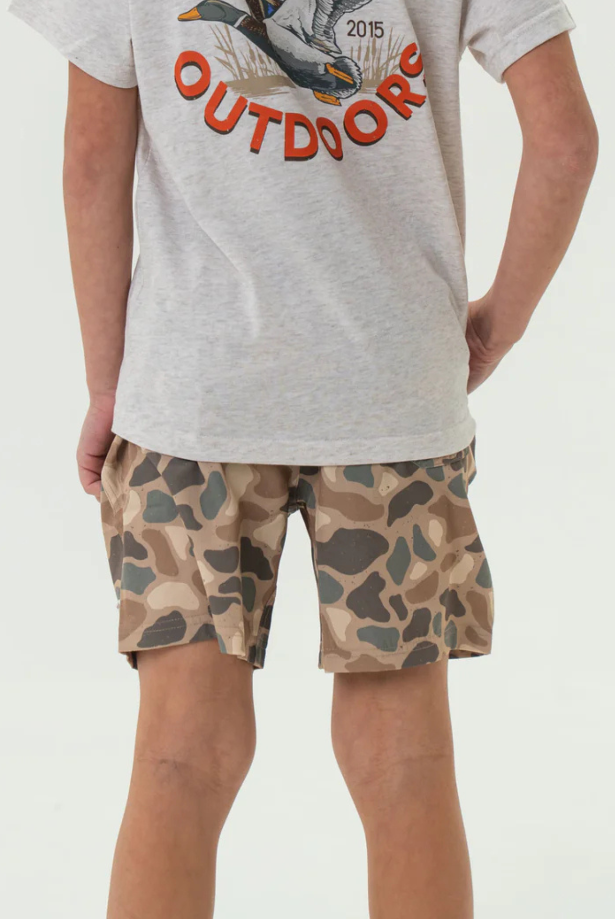 Burlebo Youth Everyday Short - Pintail Camo - Brown Pocket