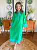 Caryn Lawn I Carrie Caftan Dress in Green