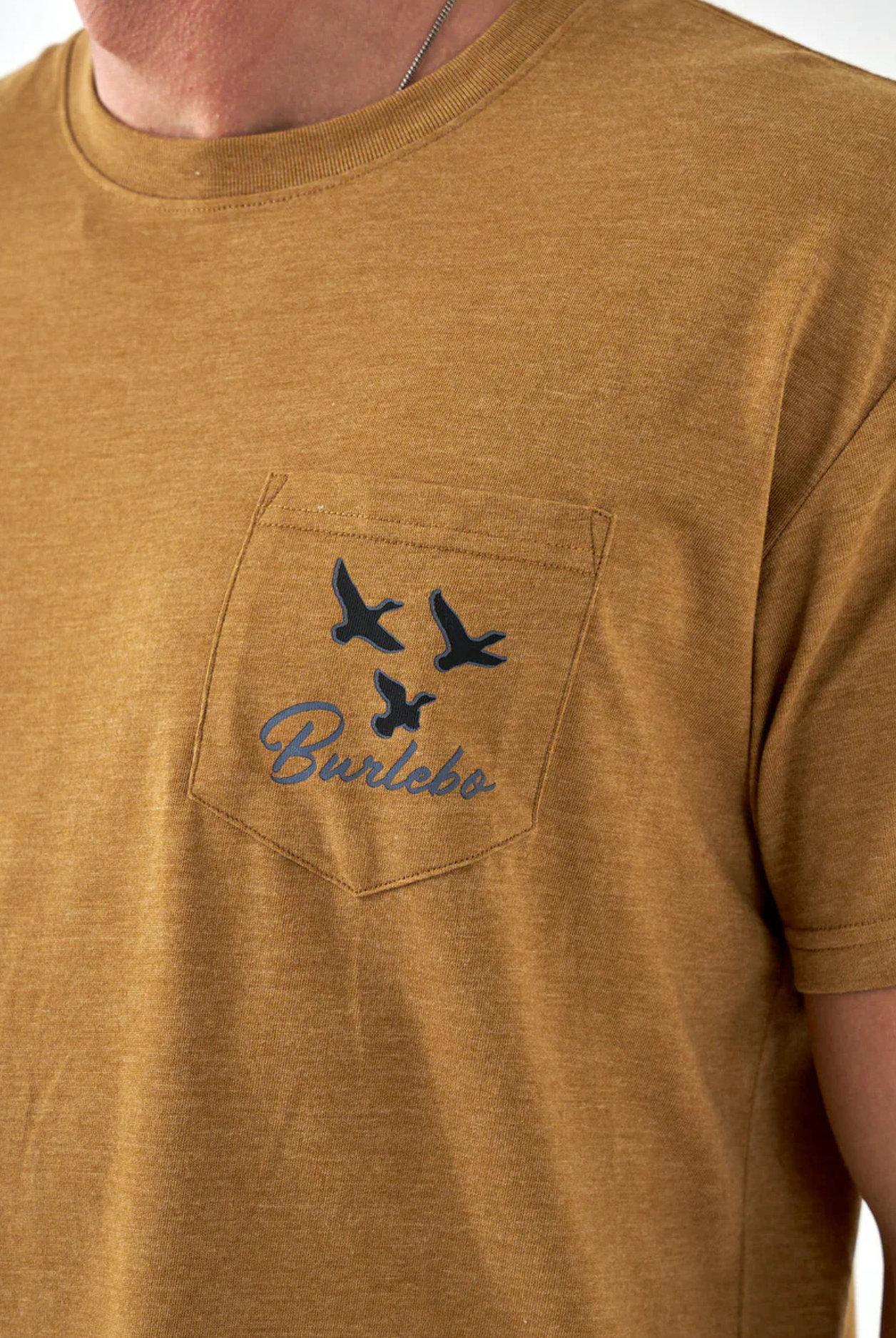 Burlebo Short Sleeve Tee - Duck and Dog - Light Brown