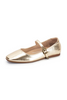 Collin Mary Jane Flat in Gold