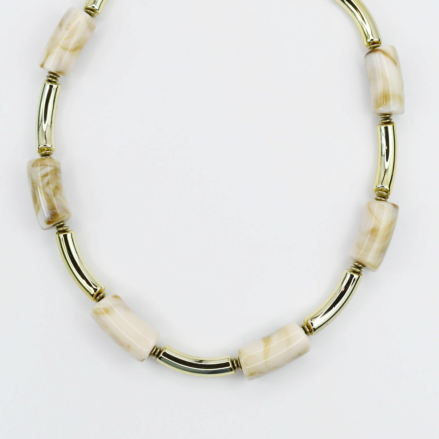 Worth Remembering Chunky Statement Necklace in White