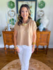 Golden Hour Button Top