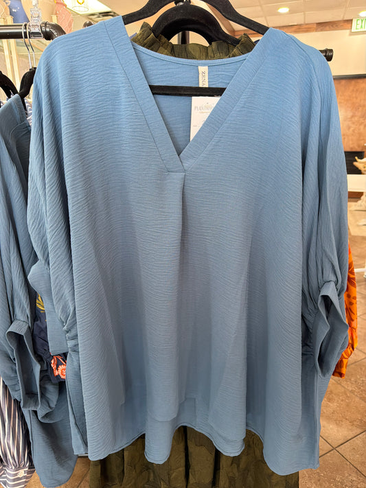 Autumn Drift Top in Blue