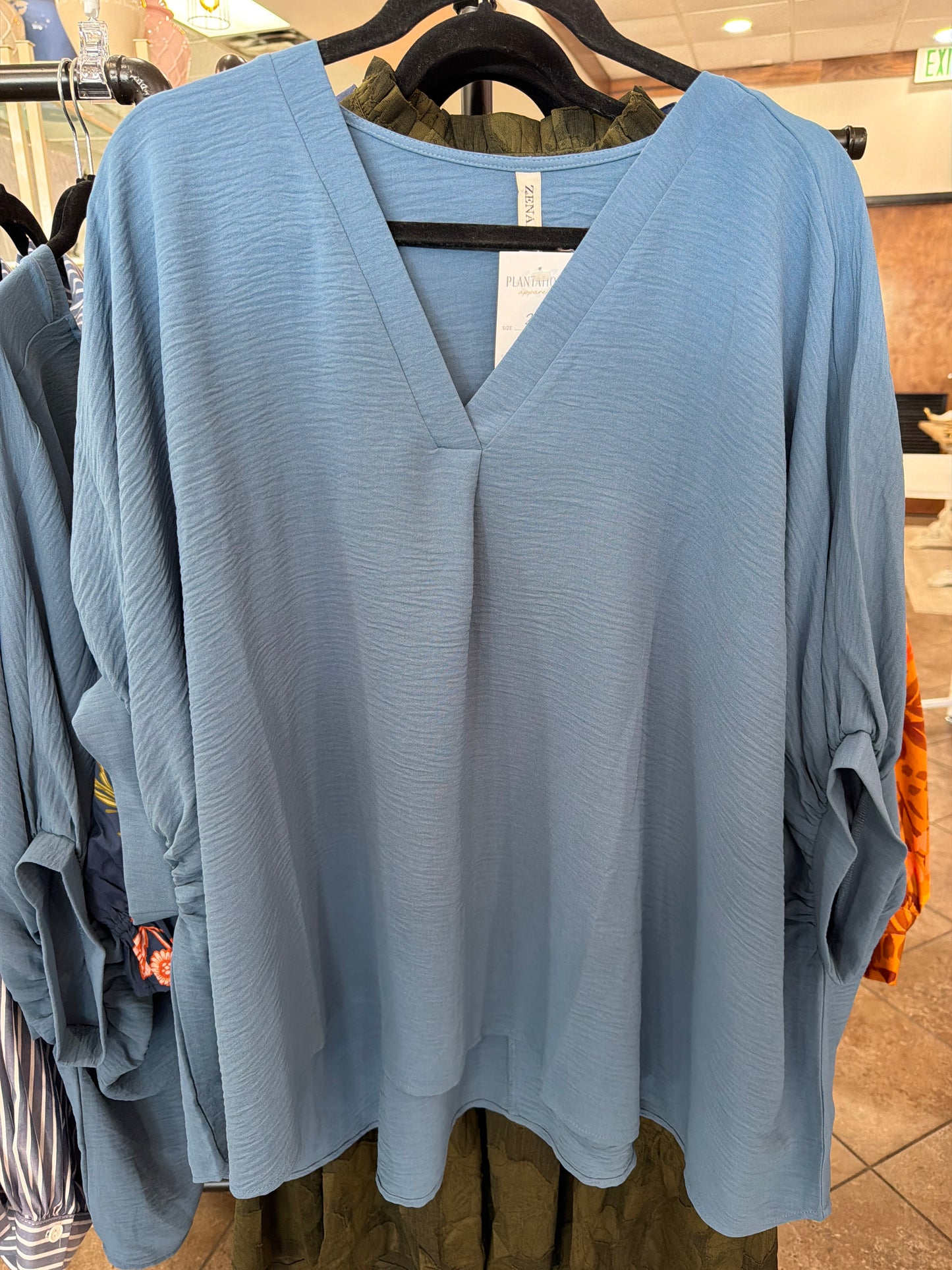 Autumn Drift Top in Blue