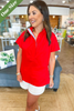 Caryn Lawn Emily Top in Red