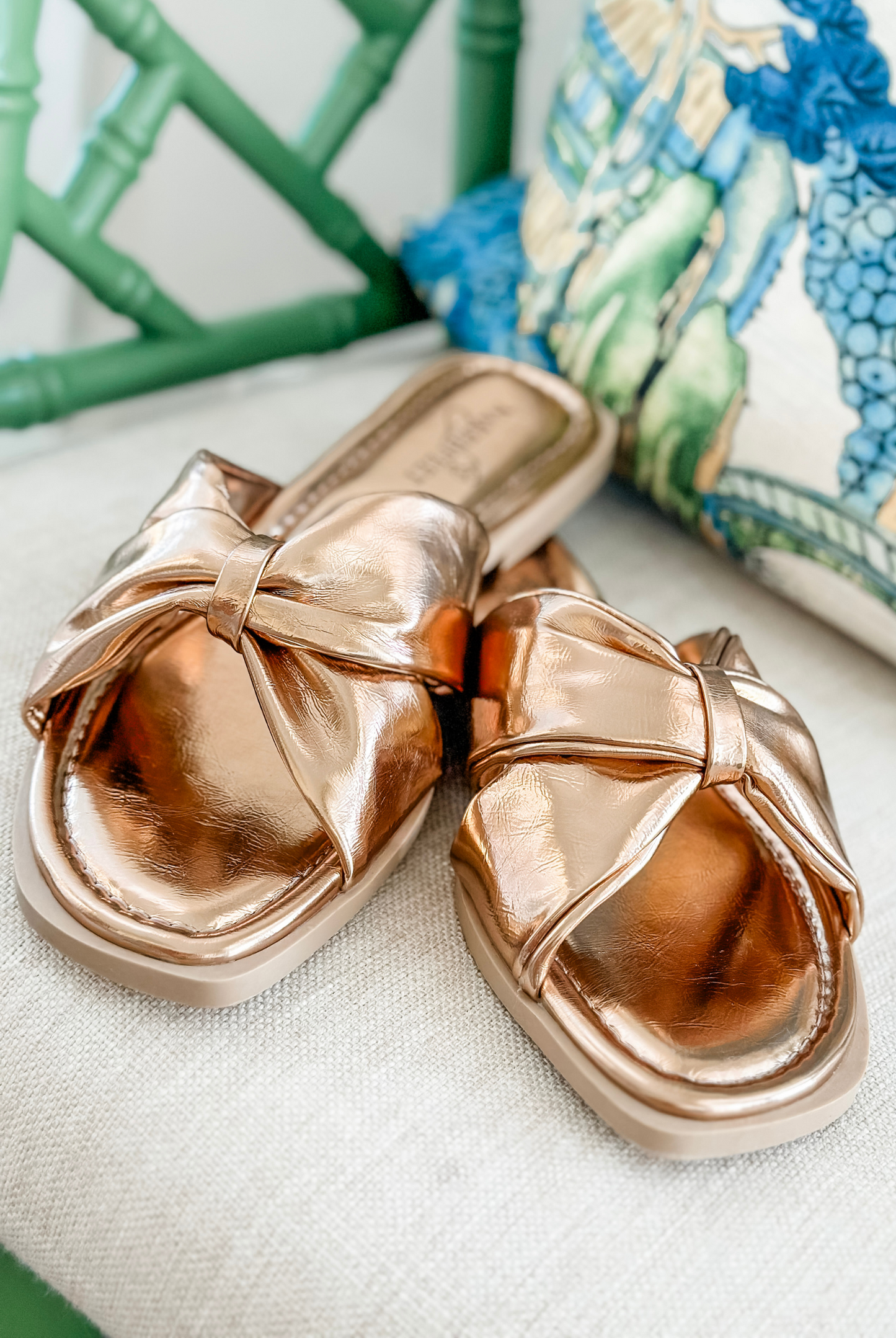 Naked Feet Goa Flat Sandal in Bronze