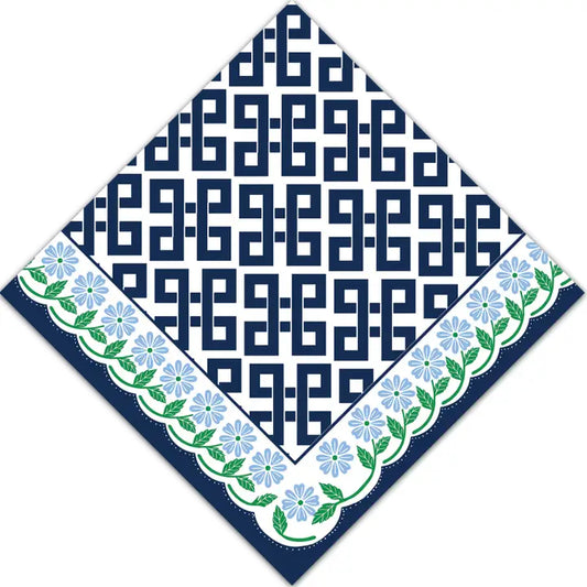 Paper Cocktail Napkins | Floral Border