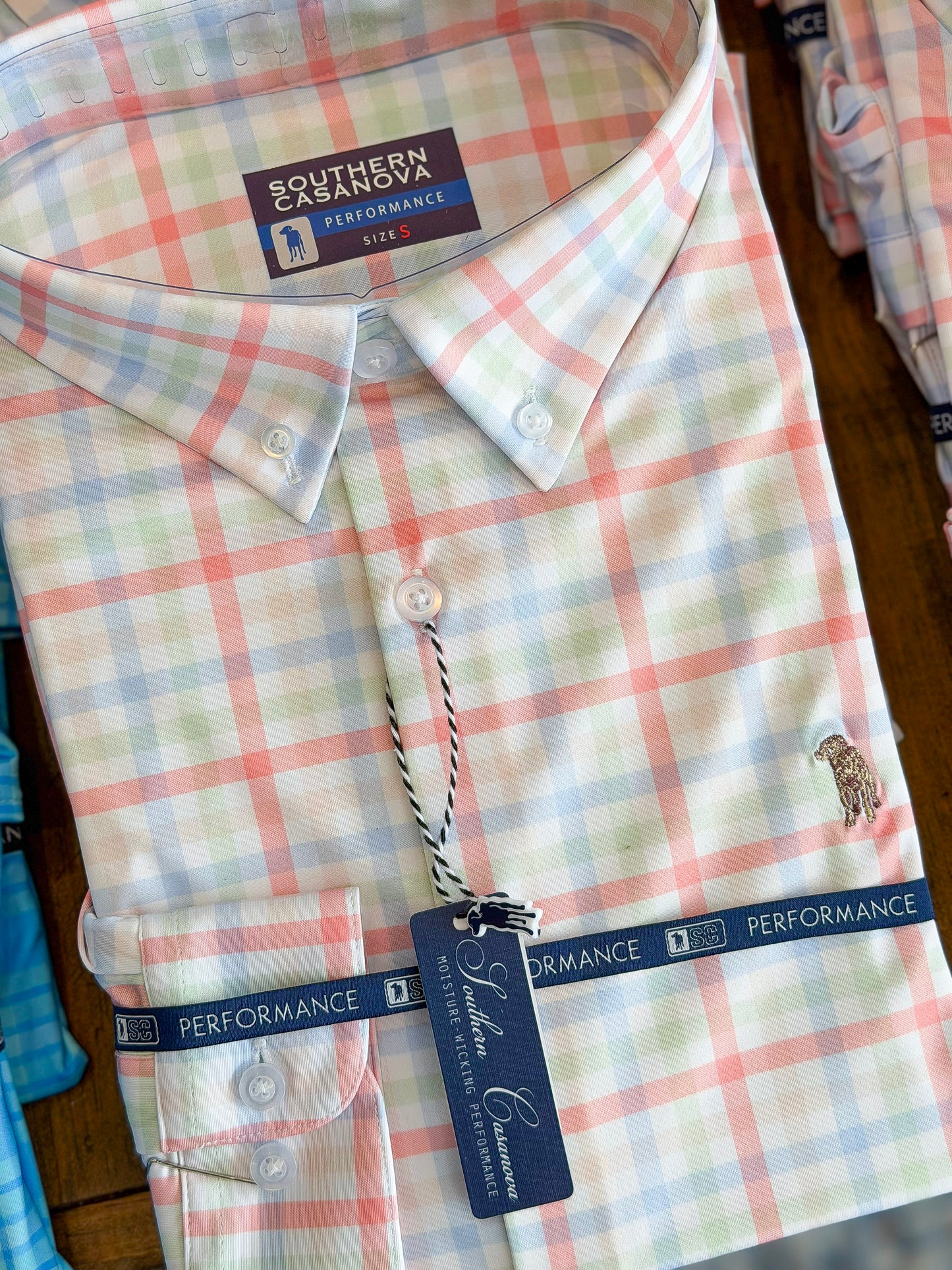 Southern Casanova | Performance Button Down in Dune Drift Check